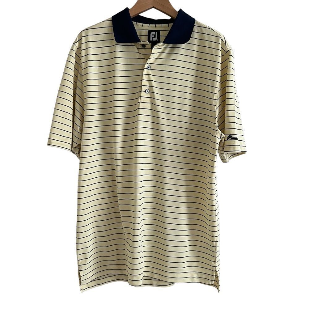 FootJoy FJ Yellow Stripe Polo Size Large